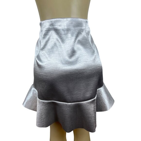 H&M Women's Grey Mermaid Knee Length Skirt Sz 14 - NWT - Picture 4 of 7